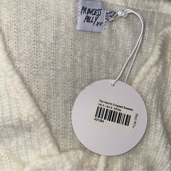 Princess Polly Twist Front Cozy Crop Sweater NWT 2 - Picture 3 of 4